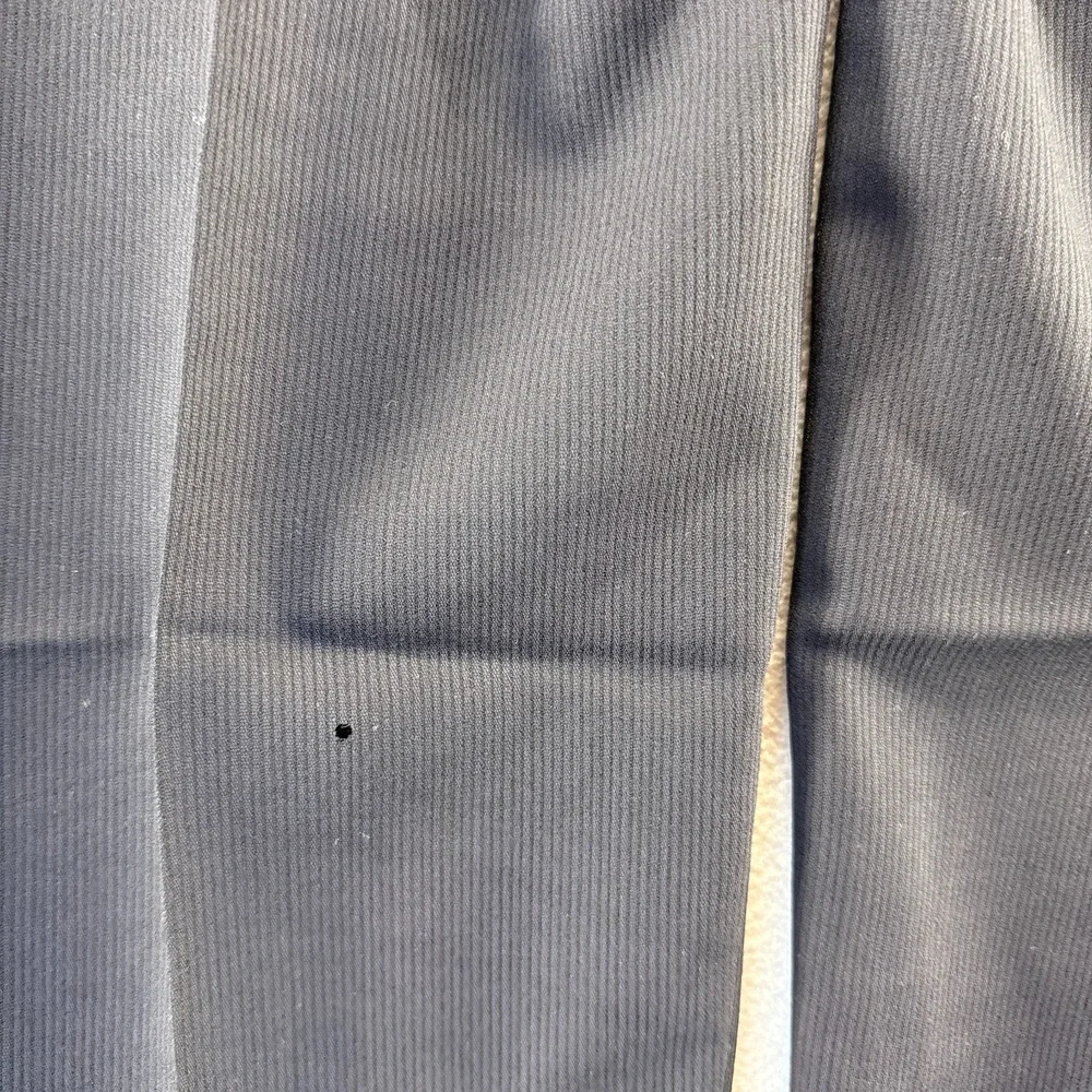 Vintage Sansabelt Dress Pants men's 34 Black Trousers Wool Striped Unhemmed NEW